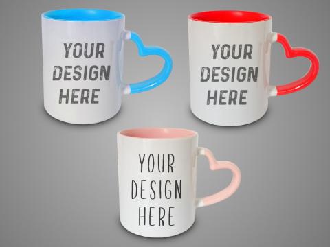 Custom photo mug printing on sublimation Three-tone mug