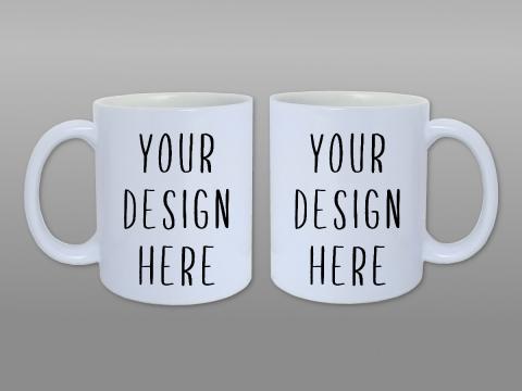 Personalized mug printing on sublimation white mug