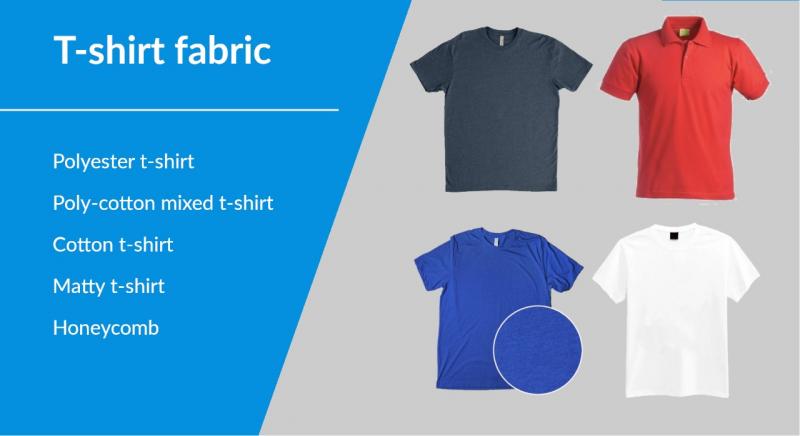 Different type of t-shirts fabric and printing methods